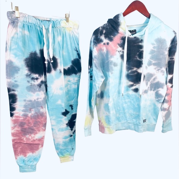 Mens Tie Die Sweat Suit - Picture 1 of 8